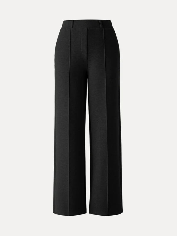 Pantalón recto de cintura alta y tiro alto