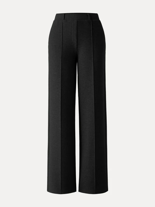 Pantalón recto de cintura alta y tiro alto