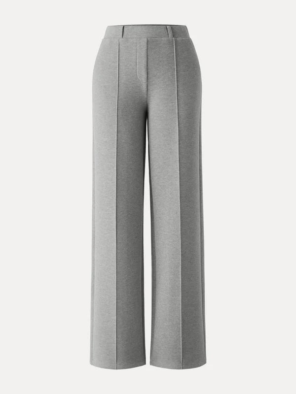 Pantalón recto de cintura alta y tiro alto