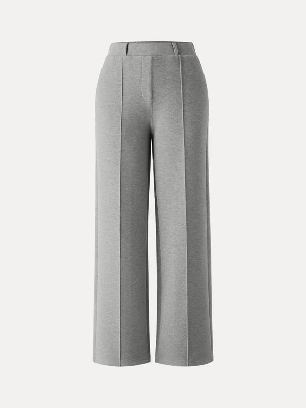 Pantalón recto de cintura alta y tiro alto