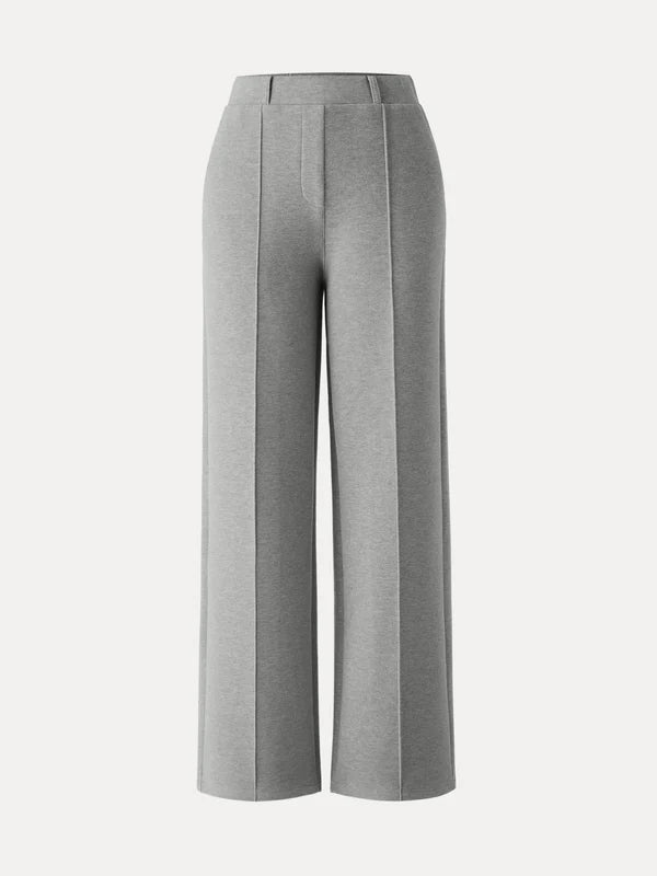 Pantalón recto de cintura alta y tiro alto