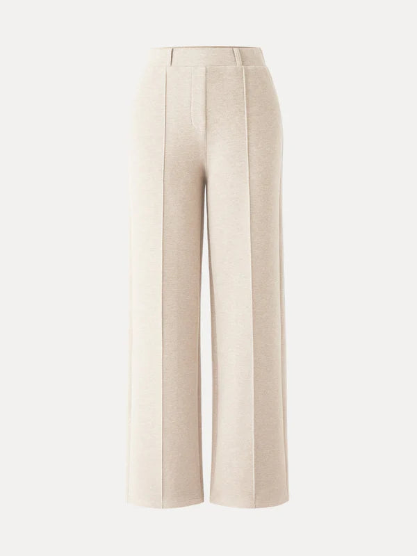 Pantalón recto de cintura alta y tiro alto