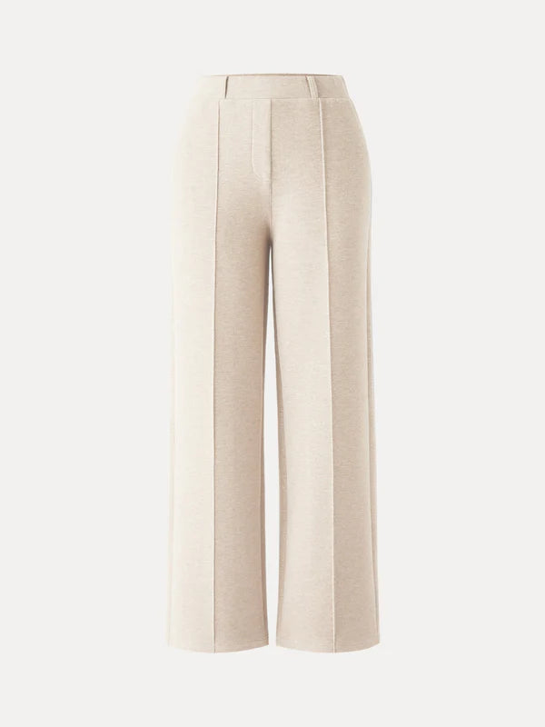 Pantalón recto de cintura alta y tiro alto