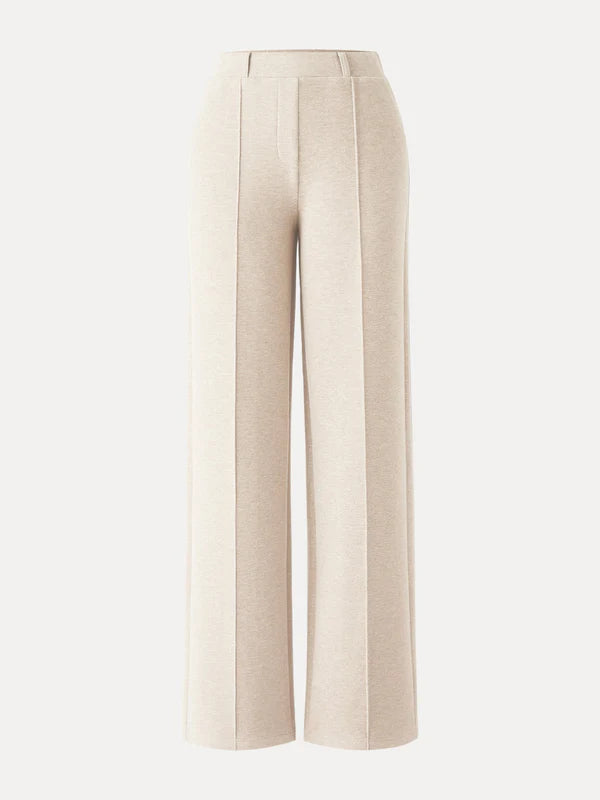 Pantalón recto de cintura alta y tiro alto