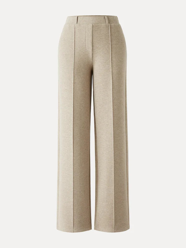 Pantalón recto de cintura alta y tiro alto