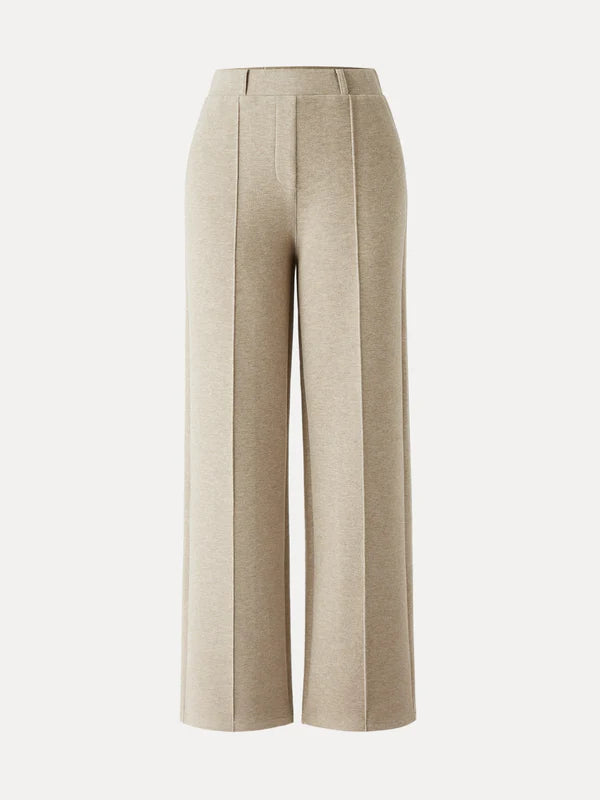 Pantalón recto de cintura alta y tiro alto