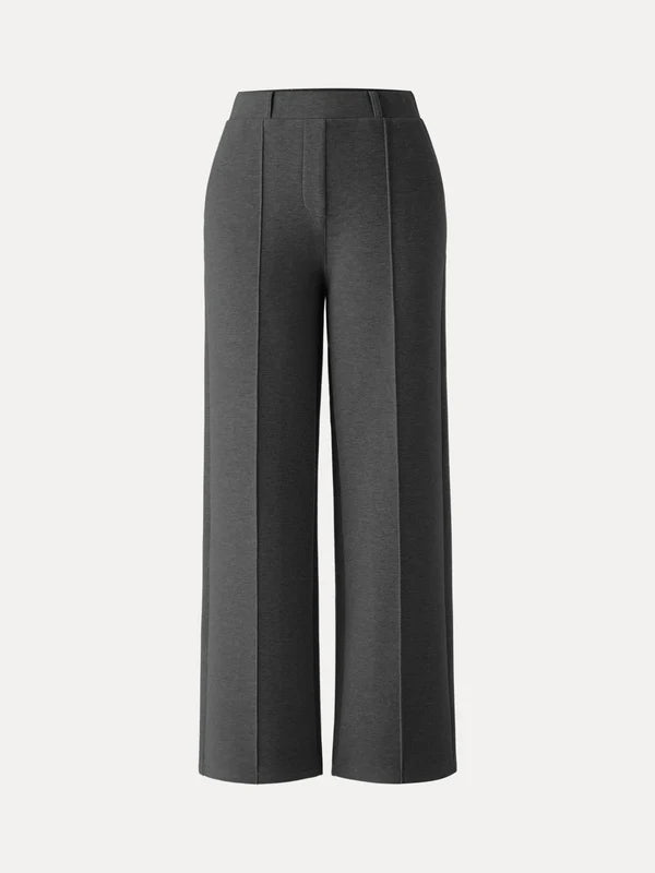 Pantalón recto de cintura alta y tiro alto