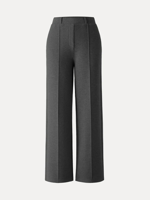 Pantalón recto de cintura alta y tiro alto