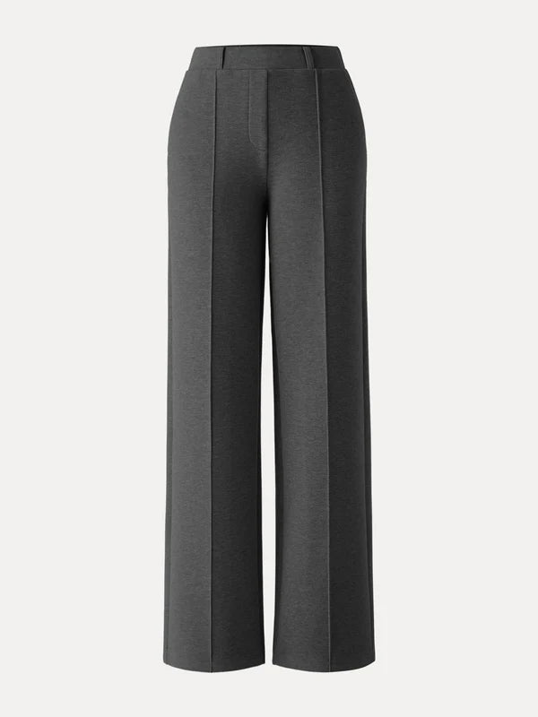 Pantalón recto de cintura alta y tiro alto