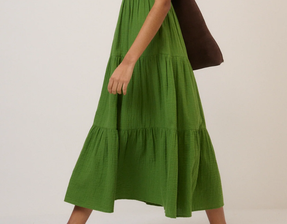 Vestido Lisan sin mangas escalonado