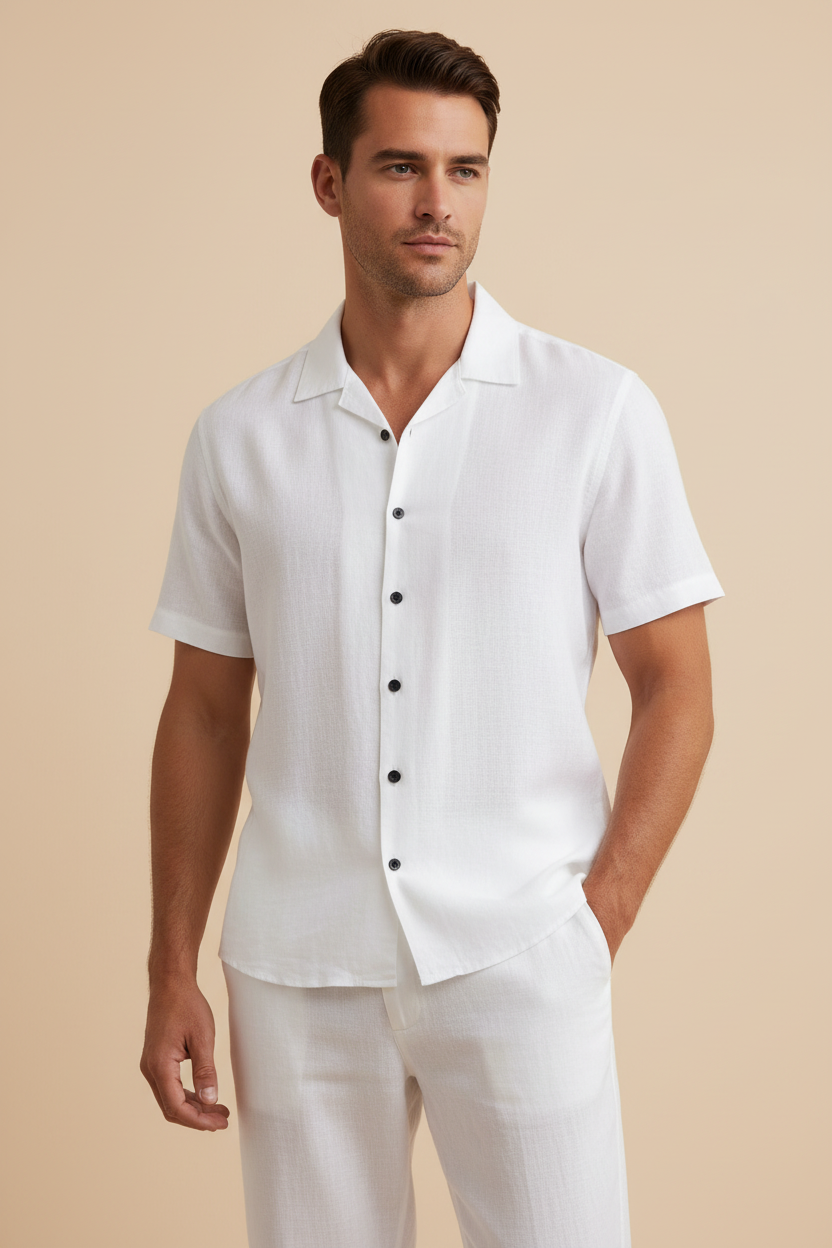 Conjunto de Camisa y Pantalón de Lino Casual