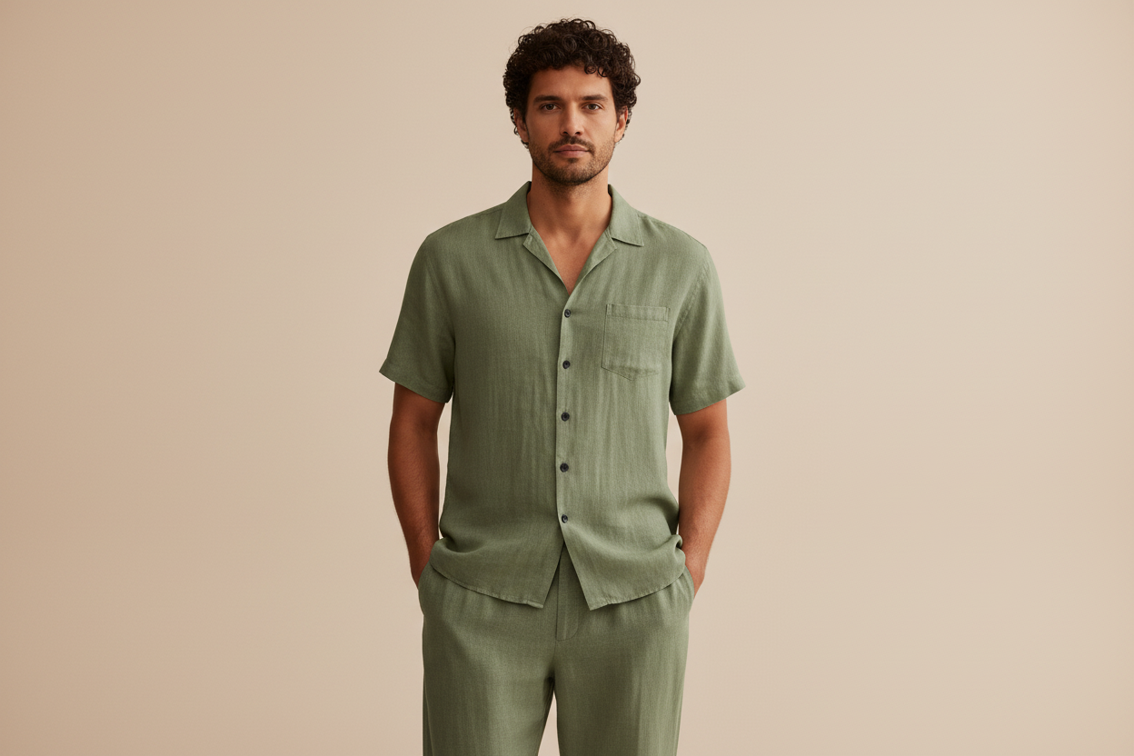 Conjunto de Camisa y Pantalón de Lino Casual