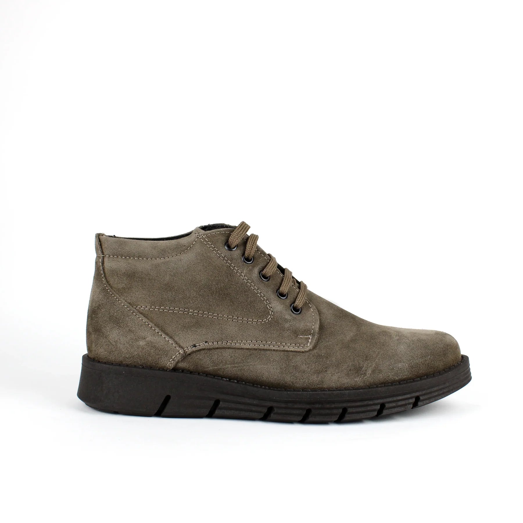 Botines Cesare en ante color topo