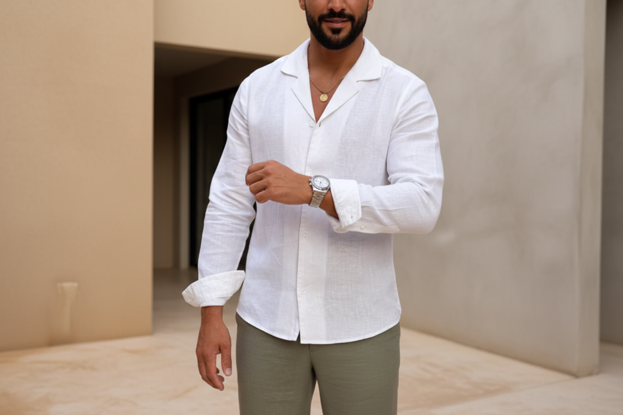 Camisa de lino estilo Alec