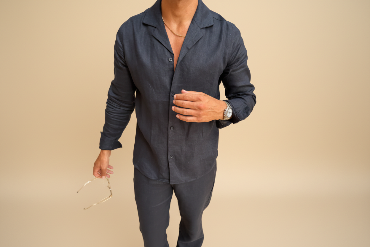 Camisa de lino estilo Alec