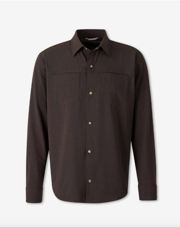 SERGINI | CAMISA DE LINO CON BOLSILLO