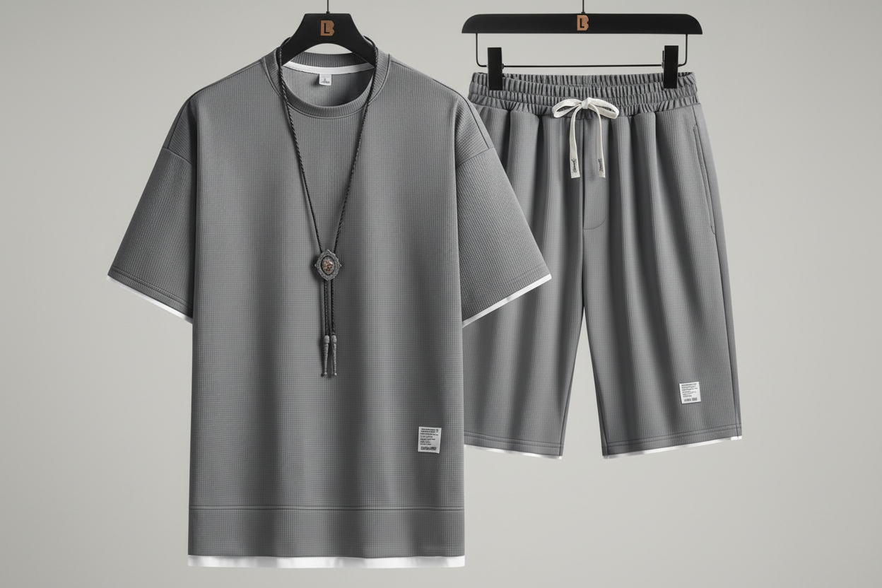 Conjunto de salón de punto gofrado