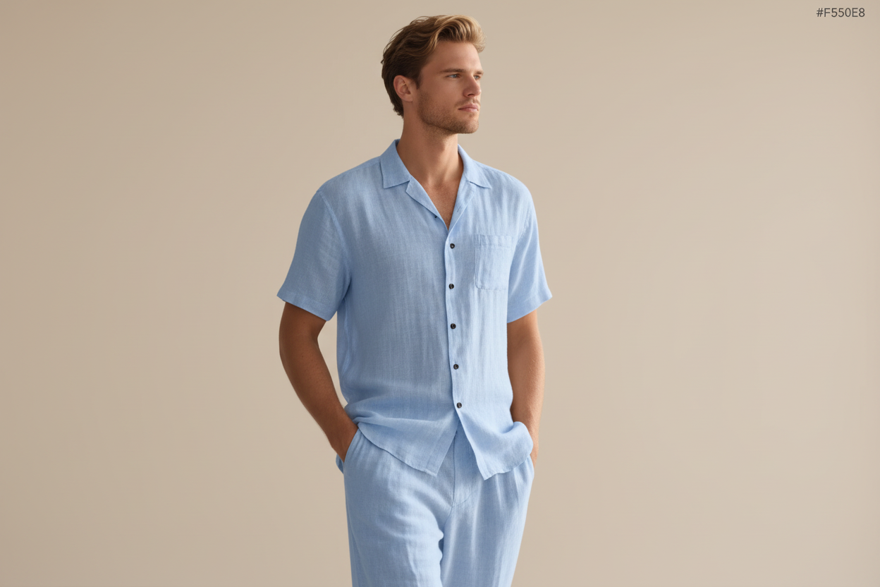 Conjunto de Camisa y Pantalón de Lino Casual